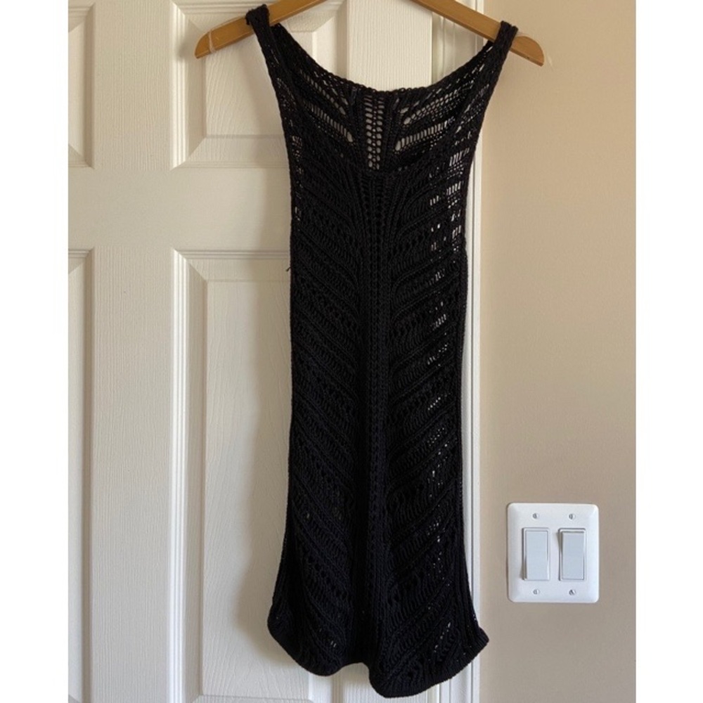 Black knit sweater tank top